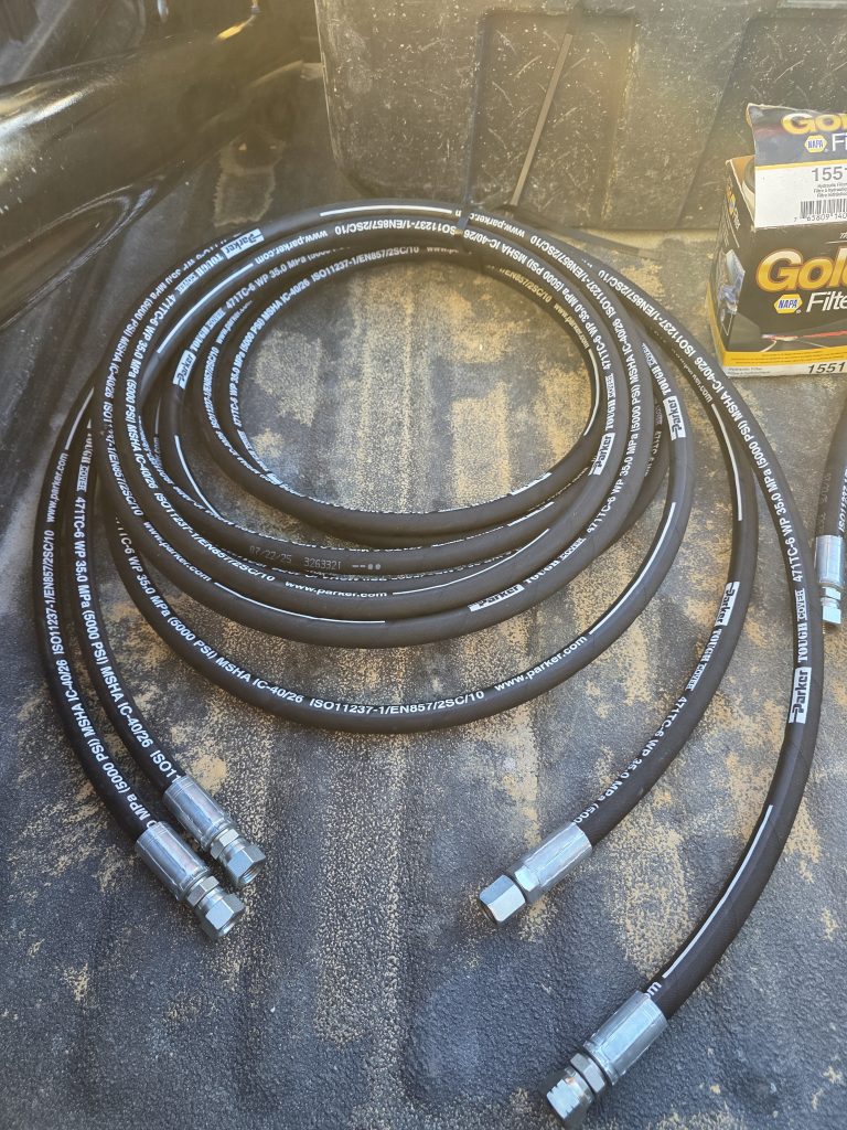 Picture of hydraulic hoses
