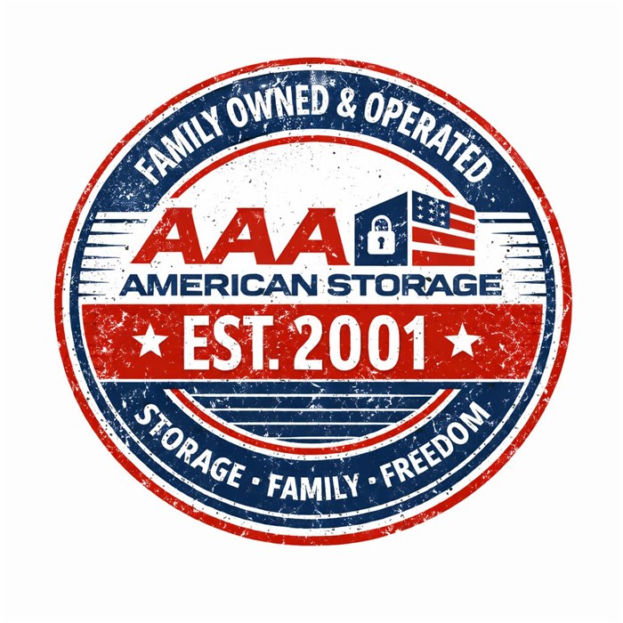AAA American Storage family owned and operated since 2001 seal