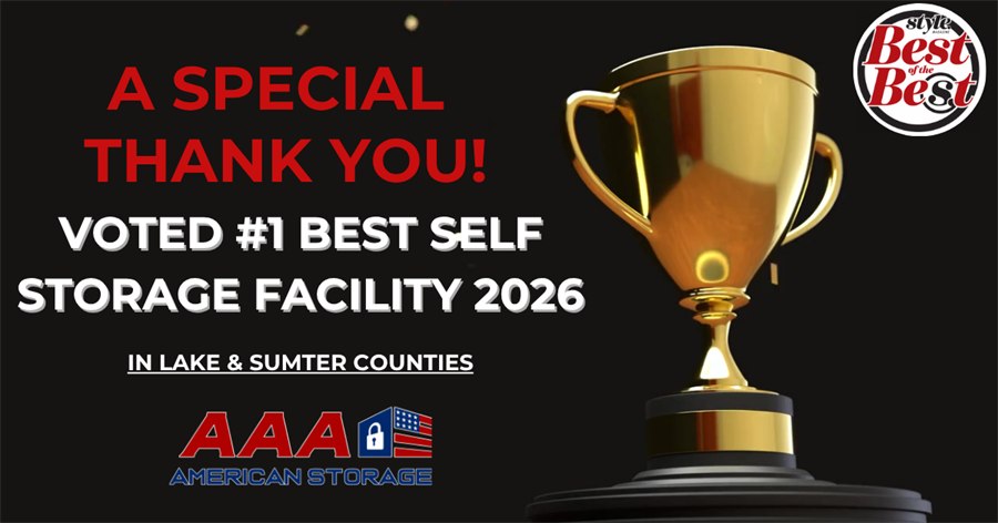 Voted #1 Best Self Storage Facility 2026 in Lake and Sumter Counties