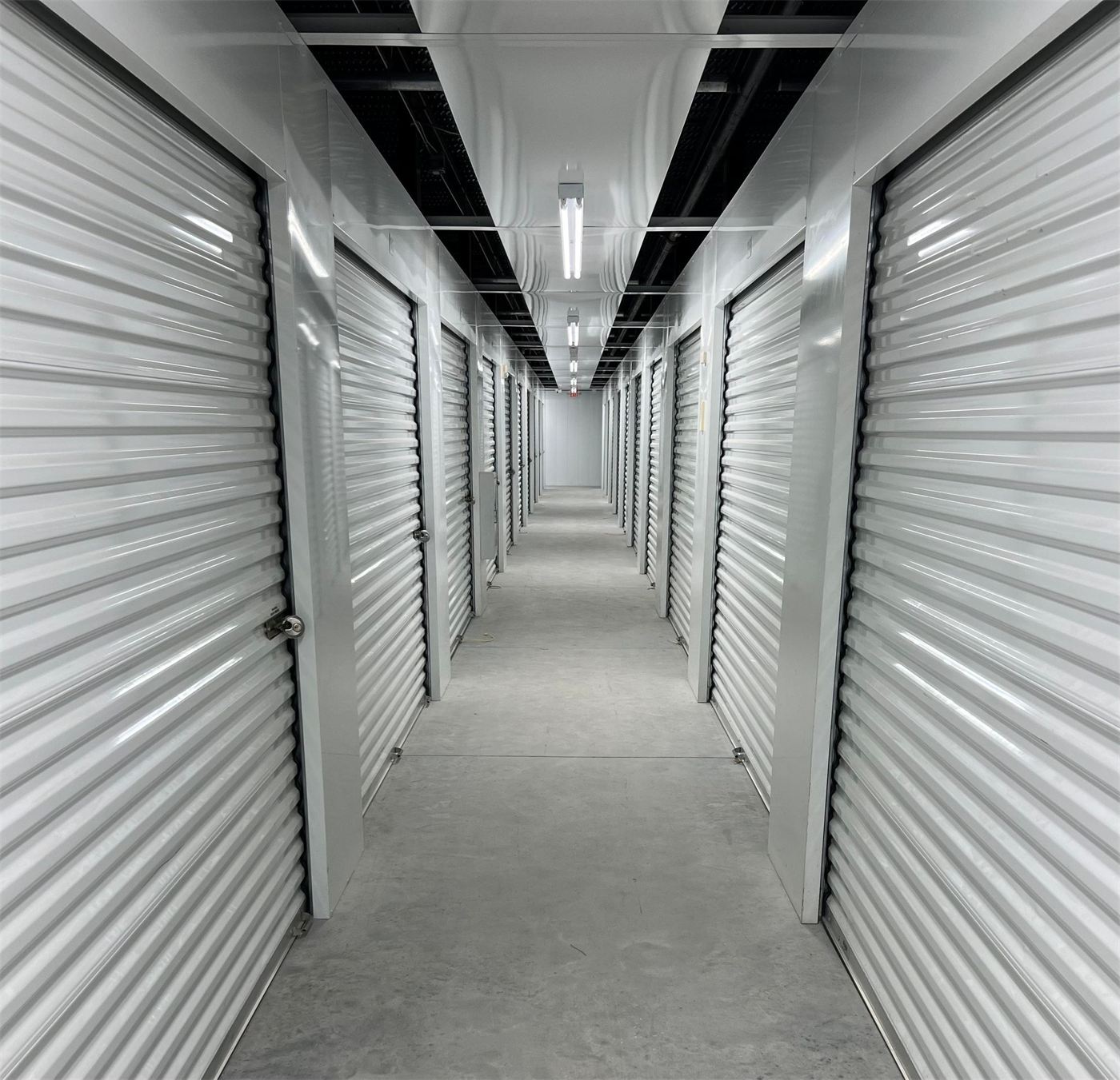 Interior hallway of the climate controlled storage building at AAA American Storage